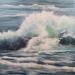 Peinture The waves par Ortis-Bommarito Nicole | Tableau Figuratif Marine Acrylique