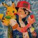 Painting Pika Sacha by Kedarone | Painting Pop-art Pop icons Graffiti Acrylic