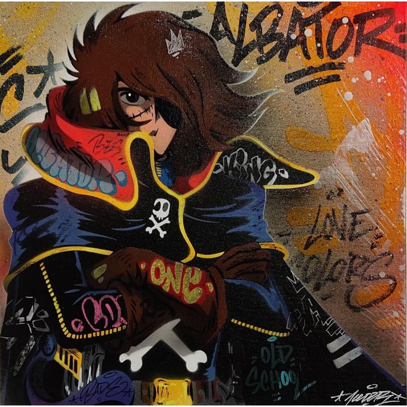 Peinture Albator par Kedarone | Tableau Pop-art Icones Pop Graffiti Acrylique