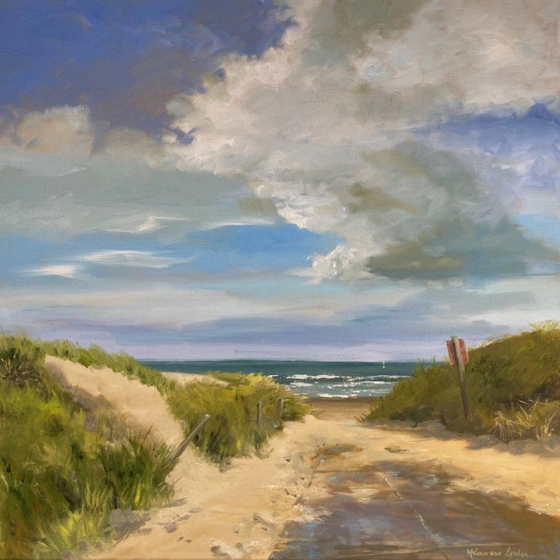 Peinture Rustig strandweer 24ws435 par Lynden (van) Heleen | Tableau Figuratif Huile Marine, Paysages