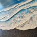 Painting ISLANDE by Geiry | Painting Subject matter Landscapes Marine Nature Acrylic Resin Silver leaf Pigments Marble powder