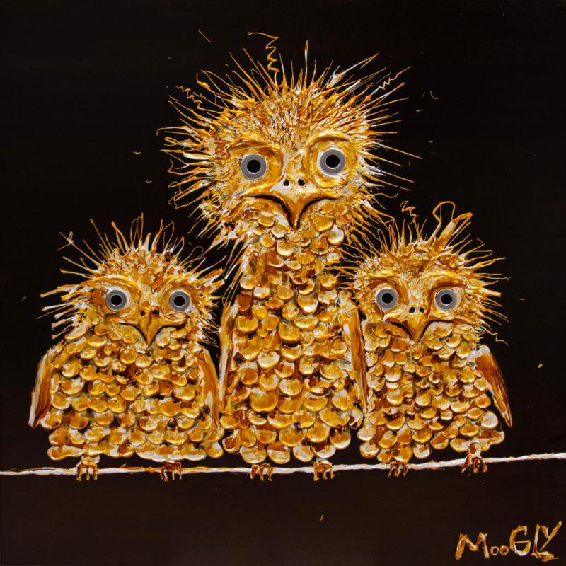 Peinture FRATERNITUS par Moogly | Tableau Art Singulier Acrylique, Pigments, Résine Animaux