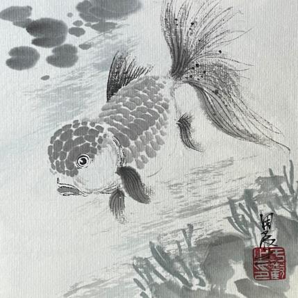 Painting Fish by Yu Huan Huan | Painting Figurative Ink Animals