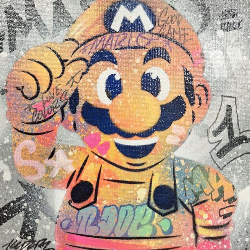 Painting Mario by Kedarone | Painting Pop-art Pop icons Graffiti Acrylic