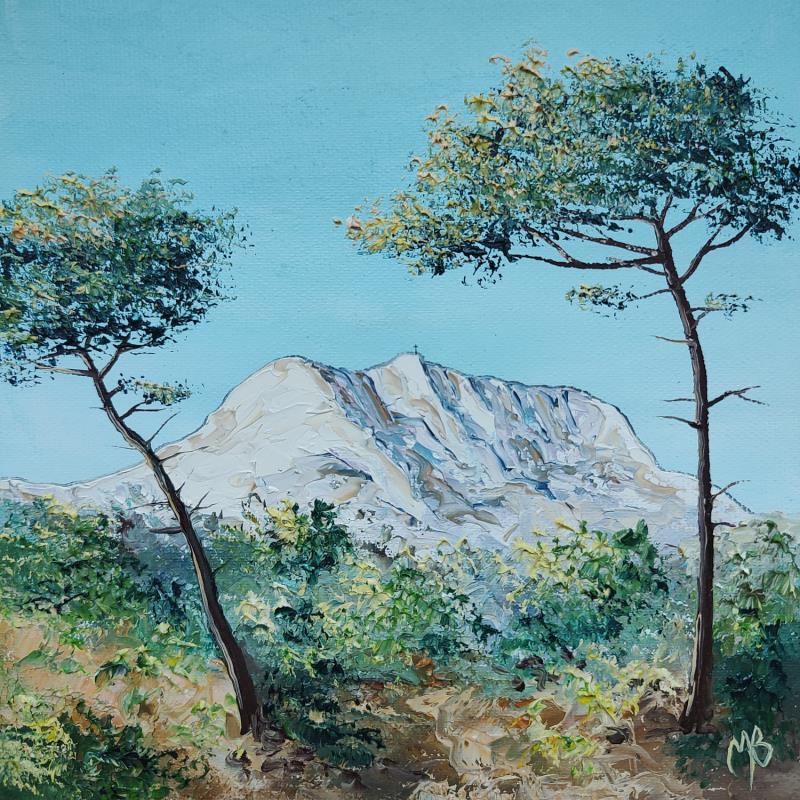 Peinture Les pins la regardent par Blandin Magali | Tableau Figuratif Paysages Huile