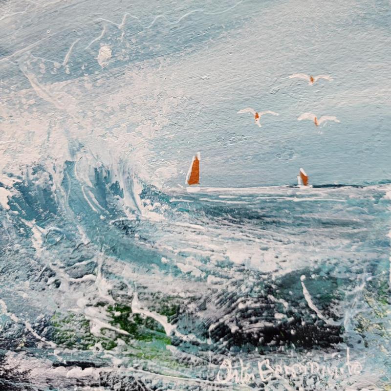 Gemälde Wave von Ortis-Bommarito Nicole | Gemälde Figurativ Acryl Marine