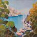 Painting Calanque Cassis 2 AQ112 by Burgi Roger | Painting Figurative Landscapes Marine Acrylic