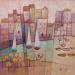 Painting Composition 3 voiles AQ131 by Burgi Roger | Painting Figurative Landscapes Urban Architecture Acrylic