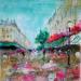 Peinture Rue Saint Dominique  par Solveiga | Tableau Impressionnisme Urbain Scènes de vie Architecture Acrylique