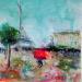 Painting Champs de Mars  by Solveiga | Painting Impressionism Urban Life style Architecture Acrylic