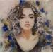 Painting Marta en azul by Bofill Laura | Painting Figurative Portrait Acrylic Resin