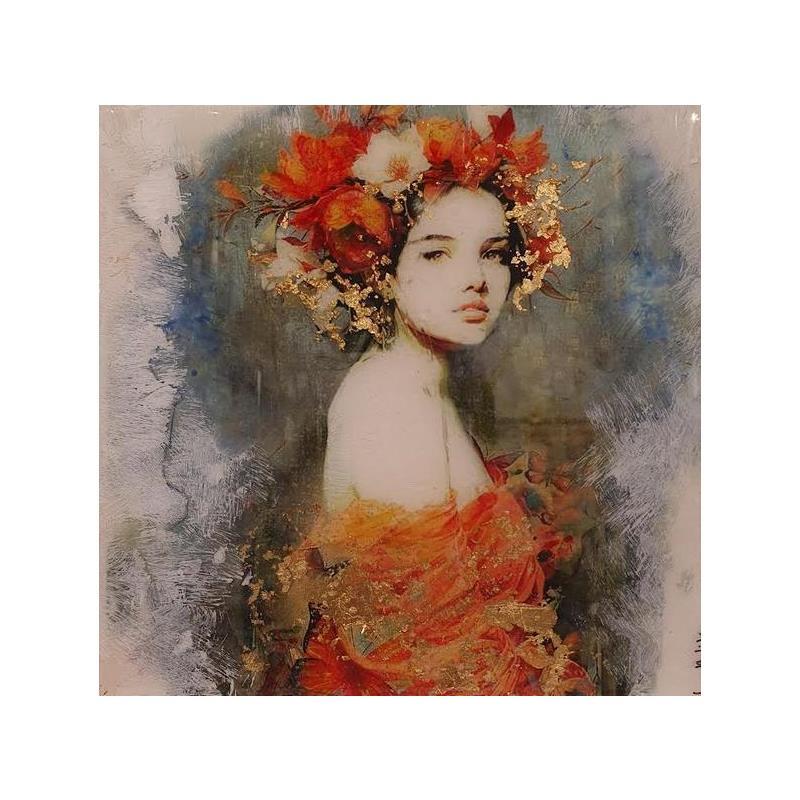 Painting Vera en suenos by Bofill Laura | Painting Figurative Portrait Acrylic Resin