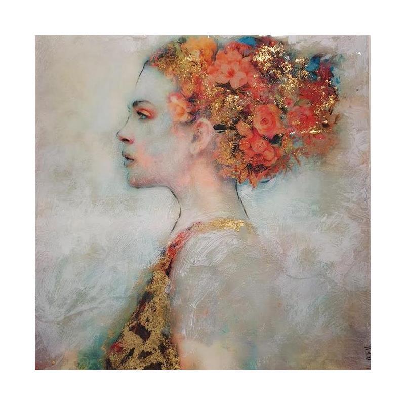 Painting De bronze y oro by Bofill Laura | Painting Figurative Portrait Acrylic Resin