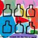 Peinture HAPPY BOTTLES par Mam | Tableau Pop-art Société Icones Pop Minimaliste Acrylique