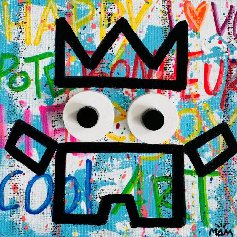 Peinture Happy par Mam | Tableau Pop-art Acrylique