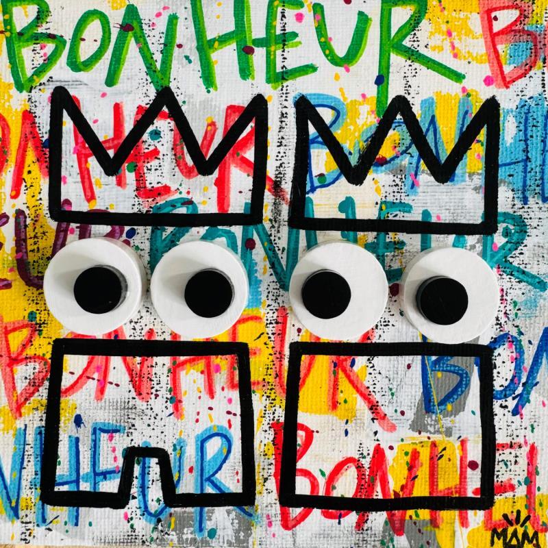 Painting Bonheur by Mam | Painting Pop-art Pop icons Minimalist Acrylic