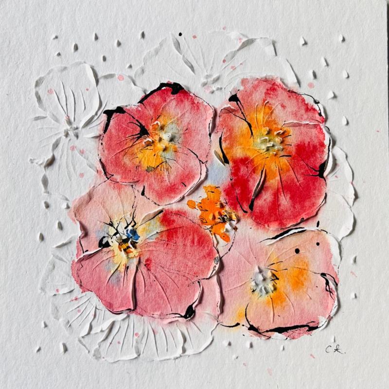 Painting Spring Red Flowers by Caitrin Alexandre | Painting