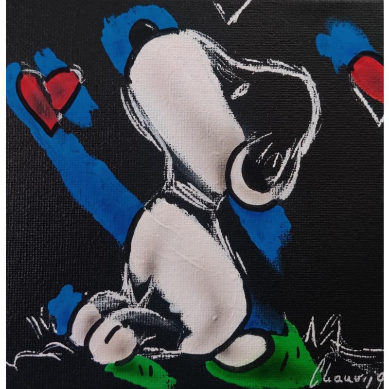 Painting Snoopy Love by Chauvijo | Painting Pop-art Acrylic, Posca Animals, Child, Pop icons