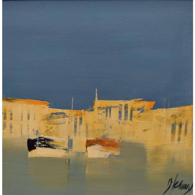 Painting la barque jaune by Héraud Alain | Painting Figurative Marine Oil