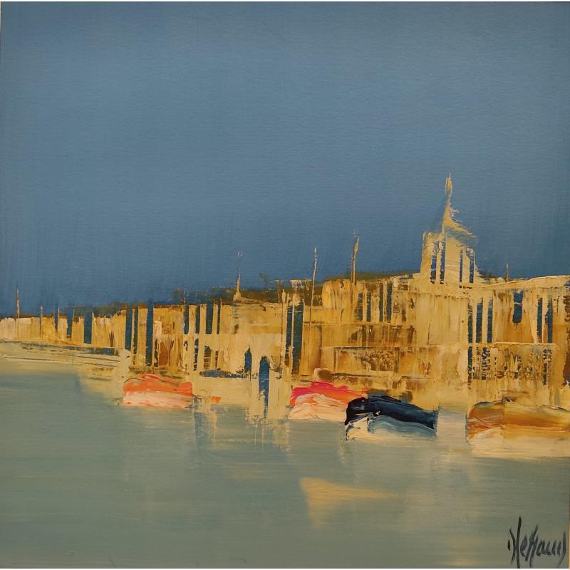 Painting le clochet sur la mer by Héraud Alain | Painting Figurative Marine Oil