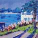 Painting Vue sur le golfe by Aliamus Béatrice  | Painting Landscapes Oil