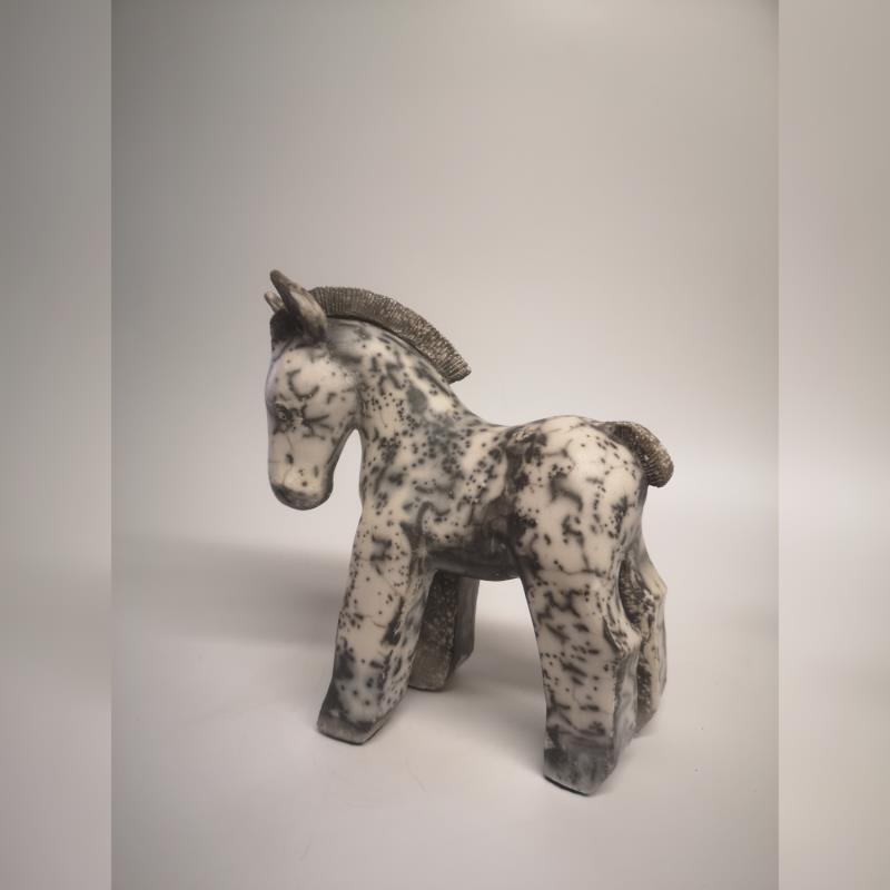 Sculpture Le petit cheval  by Roche Clarisse | Sculpture  Ceramics, Raku Animals