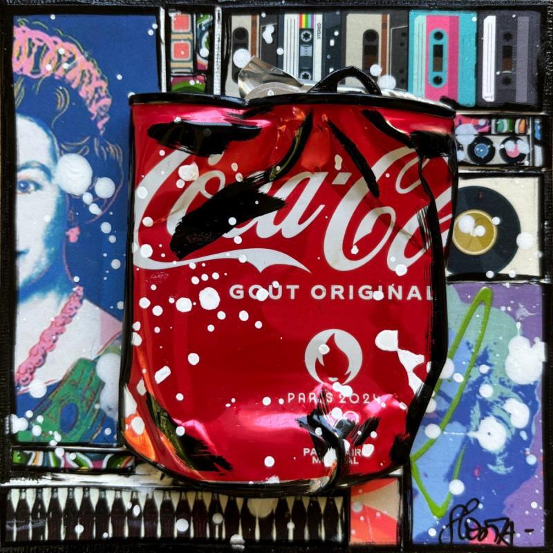 Peinture POP COKE (queen) par Costa Sophie | Tableau Pop-art Icones Pop Acrylique Collage Upcycling