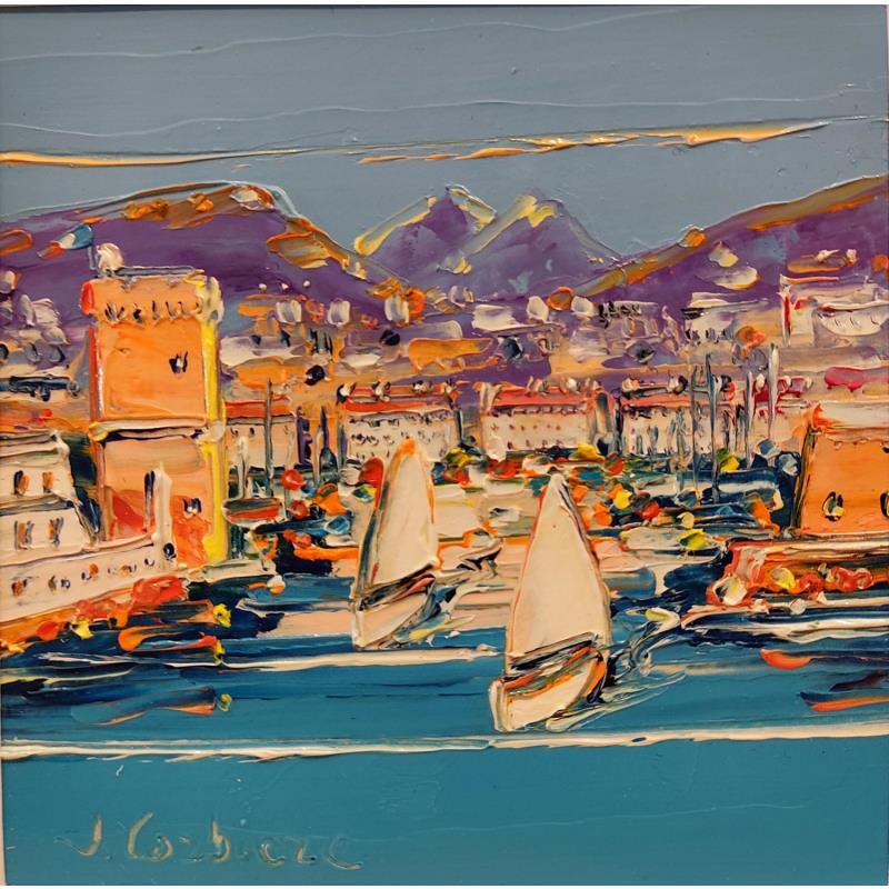 Painting Le départ en mer, Marseille by Corbière Liisa | Painting Figurative Landscapes Marine Oil