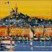 Painting Matin doré, Marseille by Corbière Liisa | Painting Figurative Landscapes Marine Oil