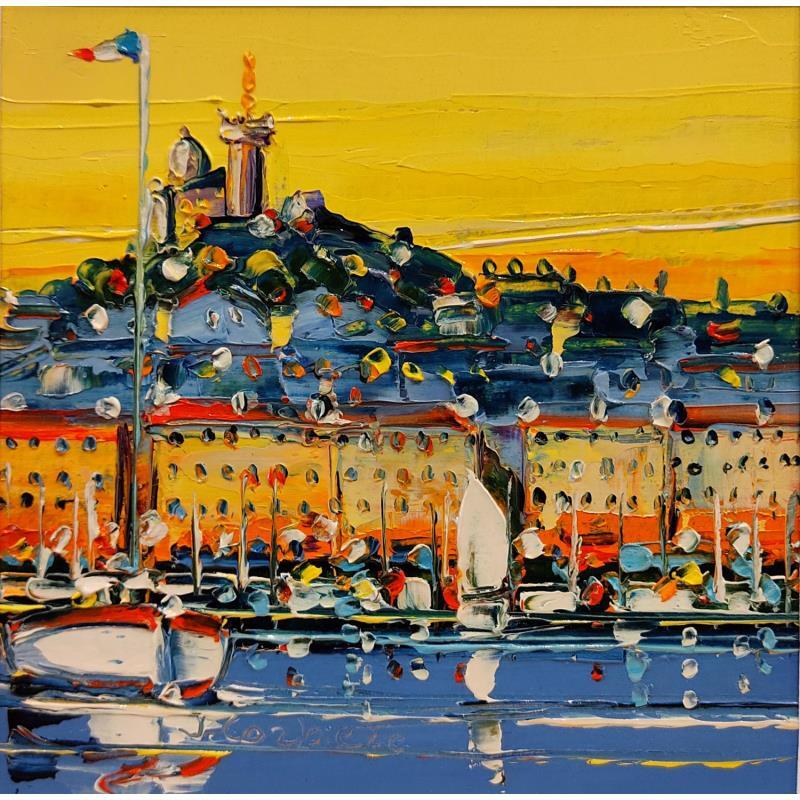 Painting Matin doré, Marseille by Corbière Liisa | Painting Figurative Landscapes Marine Oil