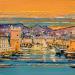 Painting Le jour se lève, Marseille by Corbière Liisa | Painting Figurative Landscapes Oil