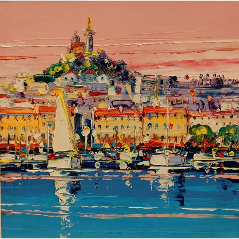 Painting Quai Rive Neuve, Marseille by Corbière Liisa | Painting Figurative Landscapes Oil