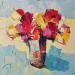 Painting FLORS VERMELLES by Tomàs | Painting Figurative Still-life Oil