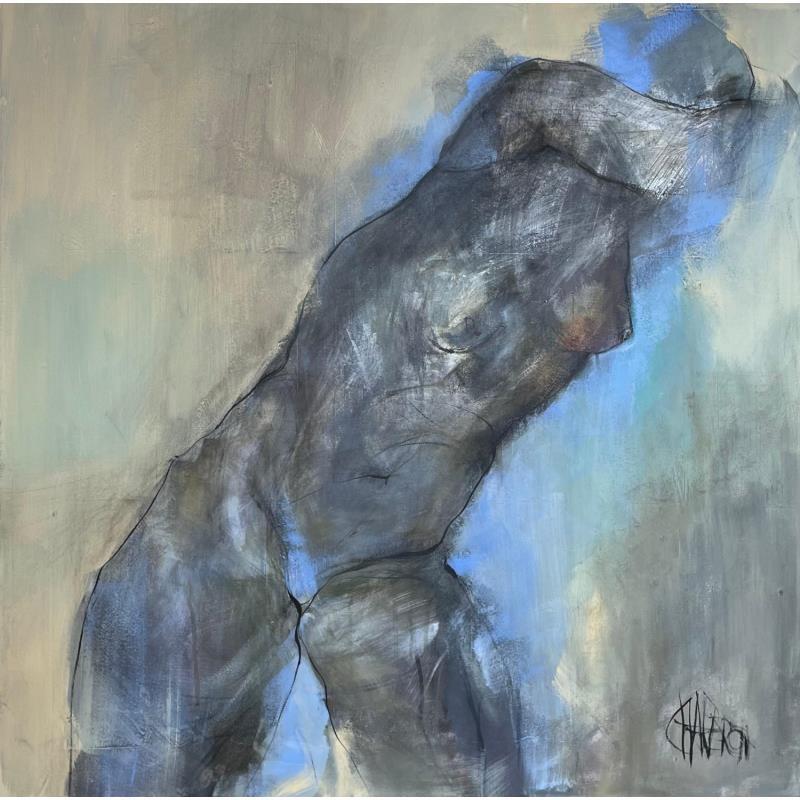 Painting Viens chez moi by Chaperon Martine | Painting Figurative Nude Acrylic