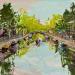 Painting Love reflections in the water by Rodrigues Bené | Painting Figurative Urban Acrylic