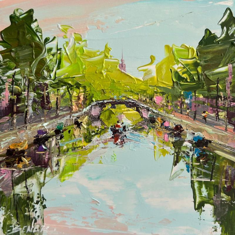 Gemälde Love reflections in the water von Rodrigues Bené | Gemälde Figurativ Urban Acryl