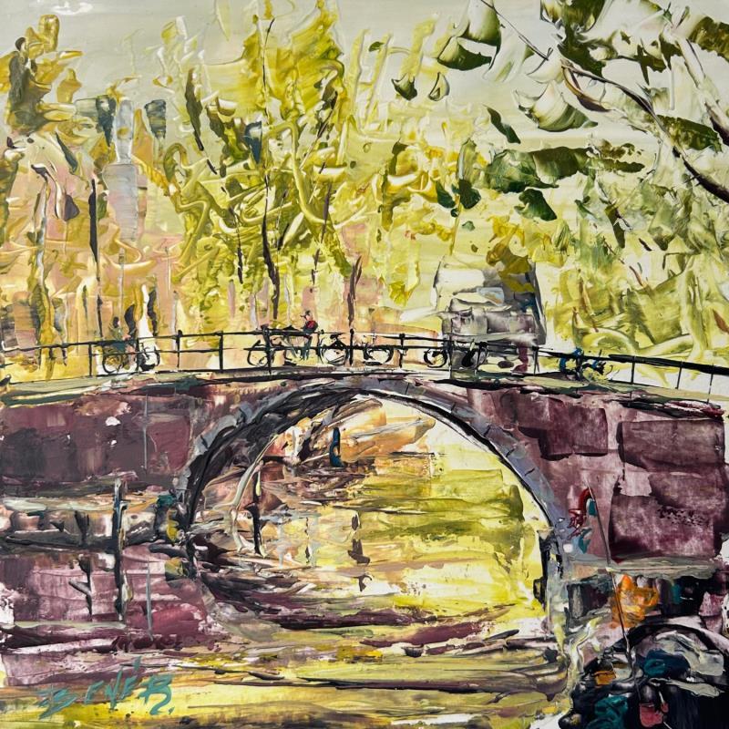 Peinture Canal harmony par Rodrigues Bené | Tableau Figuratif Urbain Acrylique