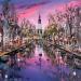 Painting Zuiderkerk - where history meets heaven by Rodrigues Bené | Painting Figurative Urban Acrylic