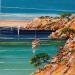 Painting Mouillage dans les calanques by Corbière Liisa | Painting Figurative Landscapes Oil