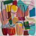 Painting FUSION by Mam | Painting Pop-art Minimalist Acrylic