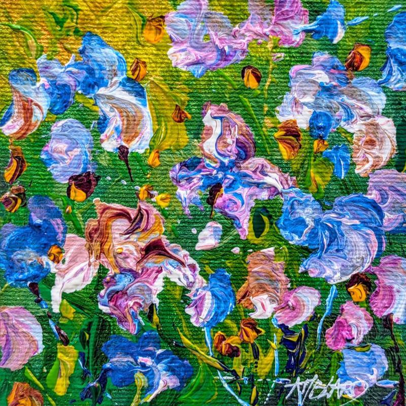 Peinture Danse d'Iris par Amblard Florence | Tableau Impressionnisme Nature Huile Acrylique