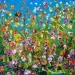 Peinture Mille flleurs par Amblard Florence | Tableau Impressionnisme Nature Huile Acrylique