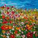 Peinture Belles fleurs des champs par Amblard Florence | Tableau Impressionnisme Nature Huile Acrylique