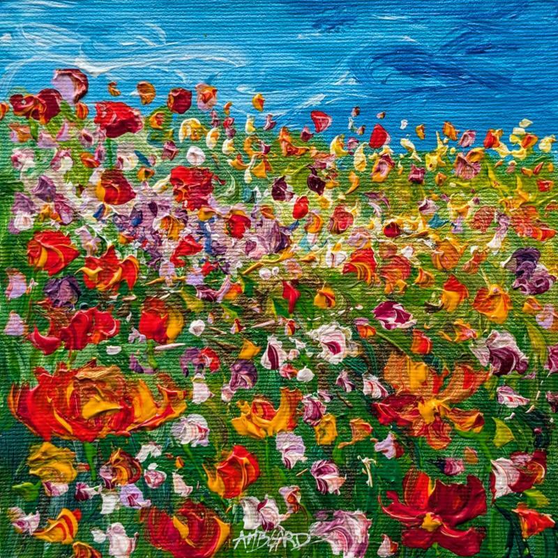 Painting Belles fleurs des champs by Amblard Florence | Painting Impressionism Nature Oil Acrylic