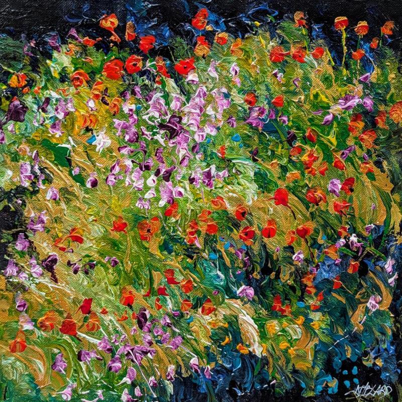 Gemälde Petit jardin sauvage von Amblard Florence | Gemälde Impressionismus Acryl, Öl Natur