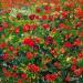 Peinture Envolée de coquelicots par Amblard Florence | Tableau Impressionnisme Nature Huile Acrylique