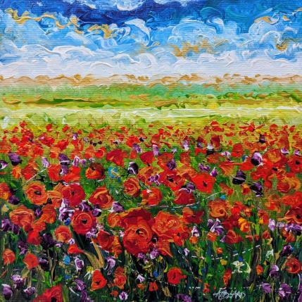 Peinture Amour de coquelicots par Amblard Florence | Tableau Impressionnisme Acrylique, Huile Nature, Paysages