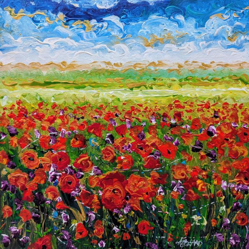 Gemälde Amour de coquelicots von Amblard Florence | Gemälde Impressionismus Acryl, Öl Landschaften, Natur