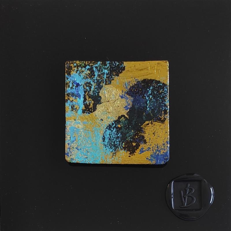 Painting Cali by Bauquel Véronique | Painting Abstract Minimalist Wood Metal Acrylic Gluing Resin