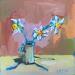 Painting Bouquet moderne by Morales Géraldine | Painting Figurative Still-life Acrylic